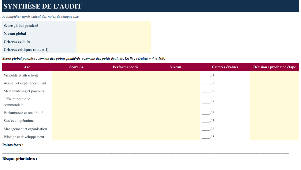 Synthèse l'audit taux de conversion. DLM Management